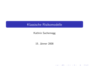 Klassische Risikomodelle