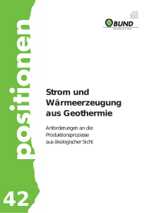 Strom und W&auml;rmeerzeugung aus Geothermie