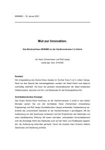 Pressetext - Mut zur Innovation Heinz Zimmermann und
