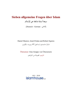 Sieben allgemeine Fragen über Islam