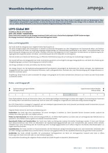 Wesentliche Anlegerinformationen LOYS Global MH