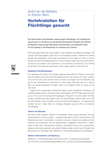 Vorlehrstellen für Flüchtlinge gesucht
