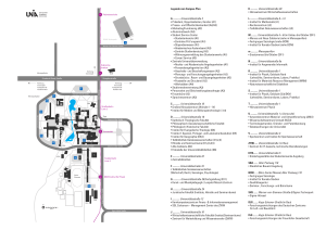 Lageplan der Gebäude auf dem Campus - Uni