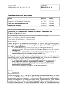 3350/2009-2014 Beschlussvorlage der Verwaltung