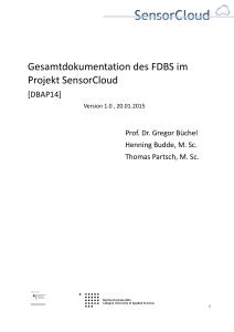 Gesamtdokumentation des FDBS im Projekt SensorCloud