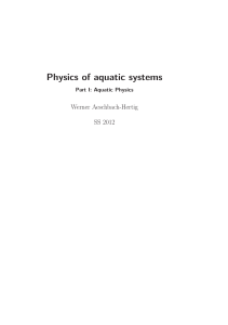 Physics of aquatic systems