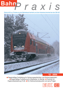 BahnPraxis Heft 1/2002 - Unfallversicherung Bund und Bahn