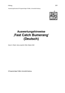 Fast Catch Bumerang` (Deutsch) - an der Universität Duisburg