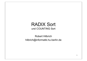 RADIX Sort