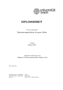 diplomarbeit - E-Theses