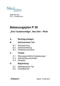 Bebauungsplan M 4/3 “An den Pfleggärten” 3 - Stadt Neu-Ulm