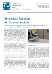 Sensorlose Regelung für Synchronmotoren