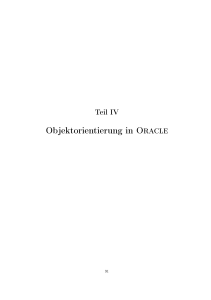 Objektorientierung in Oracle - Databases and Information Systems