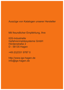 Katalogauszug Honeywell Kreuzschienen - IGS