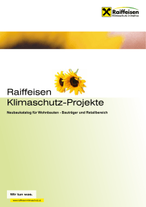 Raiffeisen Klimaschutz-Projekte - Raiffeisen Klimaschutz