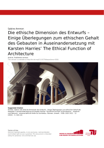 Die ethische Dimension des Entwurfs – Einige