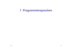 1 Programmiersprachen