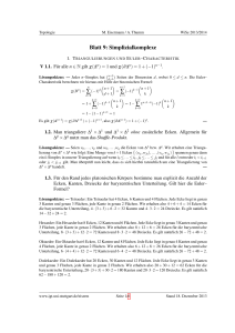 Blatt 9: Simplizialkomplexe ∑ ∑ ∑ ∑