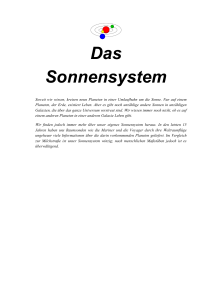 Das Sonnensystem - Karl Kübel Schule