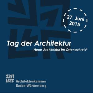 Tag der Architektur - Architektenkammer Baden