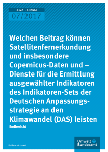 Beitrag von Satellitenfernerkundung für die Ermittlung ausgewählter