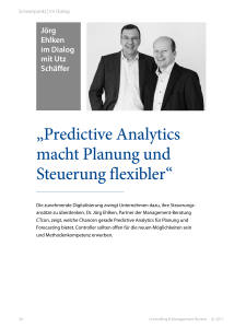 Predictive Analytics macht Planung und Steuerung flexibler