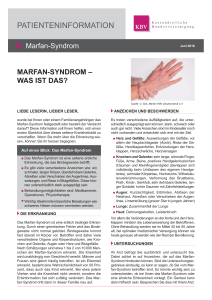 Patienteninformation: Marfan-Syndrom