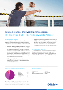 Strategiefonds: Weltweit klug investieren BFI Progress (EUR) – für