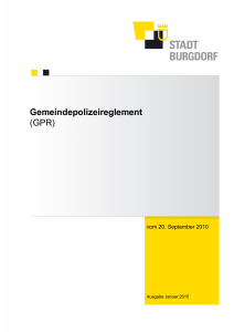 Gemeindepolizeireglement (GPR)