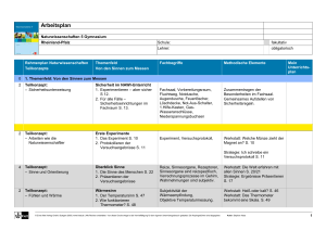 Arbeitsplan Naturwissenschaften 5 Gymnasium Rheinland