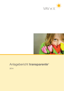 Anlagebericht transparente