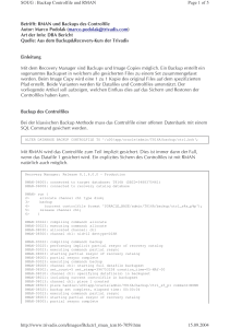 RMAN und Backups des Controlfile Autor: Marco