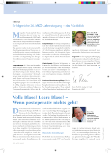 Volle Blase? Leere Blase? – Wenn postoperativ nichts geht!