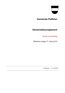 Gemeinde Plaffeien Gemeindebaureglement