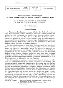 Geophysikalische Untersuchungen im Gebiet Seetaler