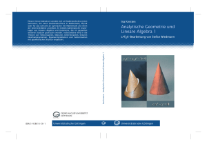 Analytische Geometrie und Lineare Algebra 1