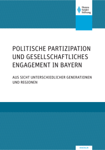 Politische Partizipation und gesellschaftliches Engagement in Bayern