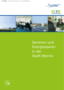 Sanieren und Energiesparen in der Stadt Worms - total