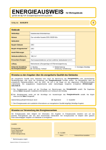 ENERGIEAUSWEIS f&uuml;r Wohngeb&auml;ude