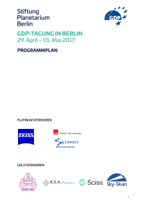 GDP-TAGUNG IN BERLIN 29. April – 01. Mai 2017