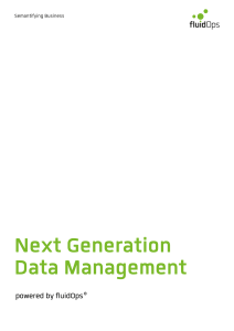 Next Generation Data Management