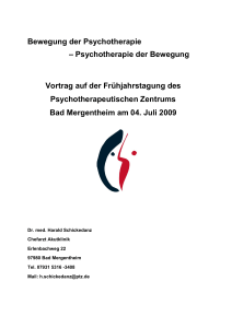 Bewegung der Psychotherapie - Kitzberg