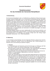 Redaktionsstatut für das Amtsblatt der Gemeinde Kämpfelbach
