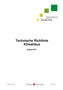 Technische Richtlinie Klimahaus Agentur 2011_1.0
