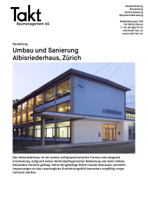 Umbau und Sanierung Albisriederhaus, Zürich