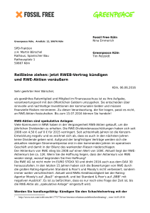 Reißleine ziehen: jetzt RWEB-Vertrag kündigen