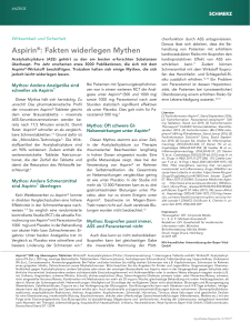 Aspirin®: Fakten widerlegen Mythen - Apotheken