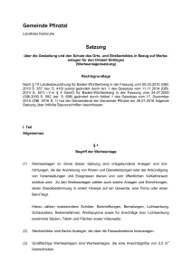 Gemeinde Pfinztal Satzung