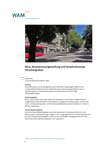 Bern, Strassenraumgestaltung und Verkehrskonzept Hirschengraben