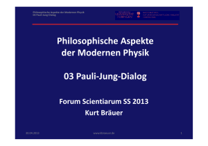 Philosophische Aspekte der Modernen Physik 03 Pauli-Jung